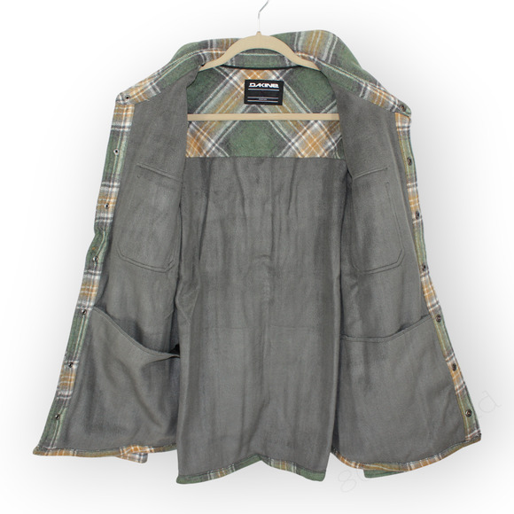 XXL NEW Dakine Shirt Jacket Shacket Chore Barn Snap Plaid Flannel Fleece Pockets - Picture 4 of 12